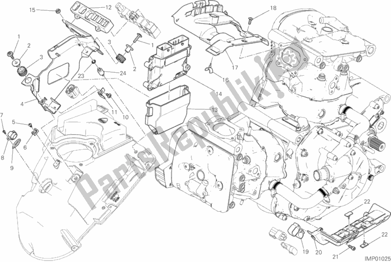 All parts for the Engine Control Unit of the Ducati Monster 1200 S Brasil 2019